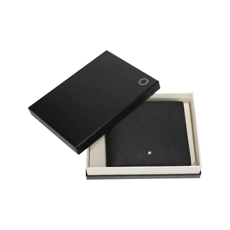 MONTBLANC Cow Leather Card Holder Wallet Men's Black-6