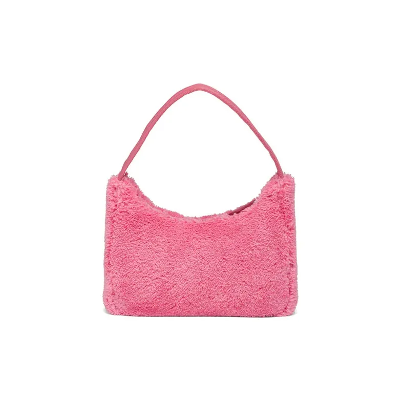 PRADA Re Edition 2000 Terry Mini Bag Petal Pink/Black-2