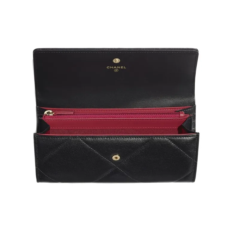 CHANEL 19Bag Sheepskin Shoulder Bag Women's Black-2