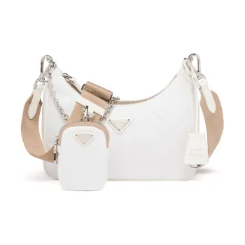 PRADA Re-Edition Nylon Shoulder Bag Crossbody Bag Regular Women's White