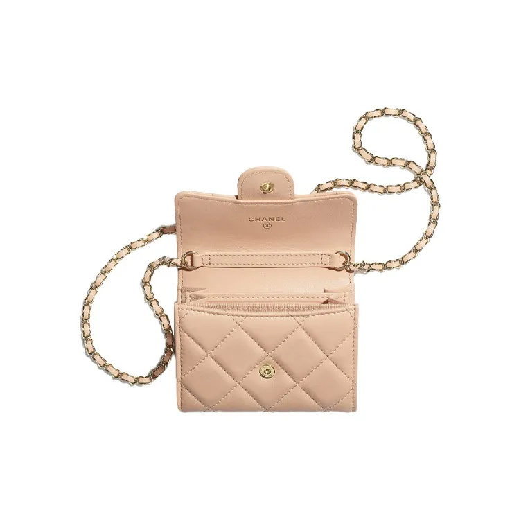 CHANEL Classic Flap CF Sheepskin & Metal Evening Bag, Wallet, Chain Bag, Shoulder Bag, Crossbody Bag Women's Light Pink-2
