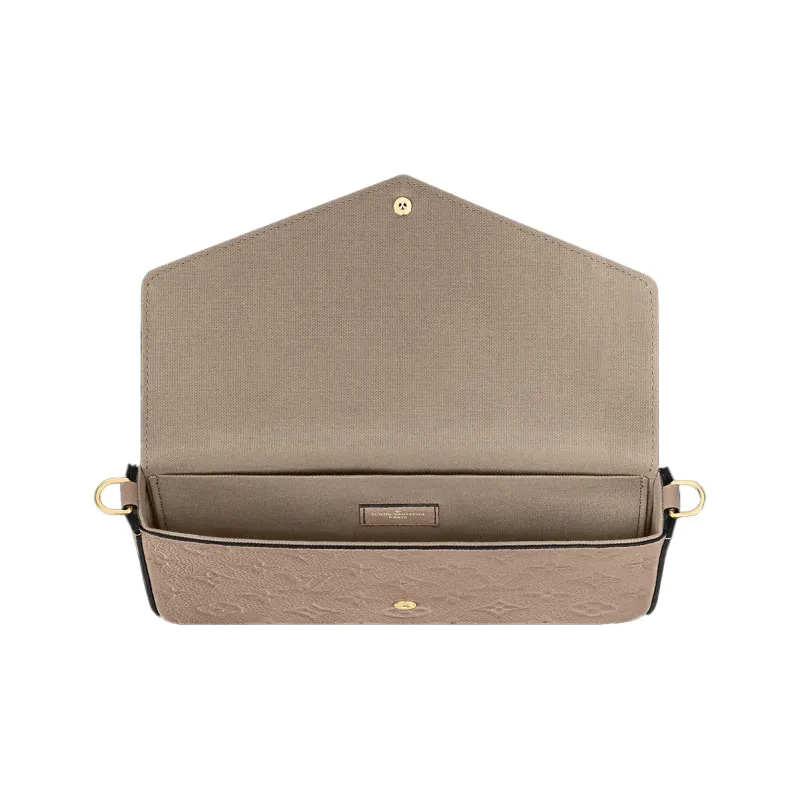 LOUIS VUITTON Pochette Felicie Monogram Empreinte Tourterelle-2