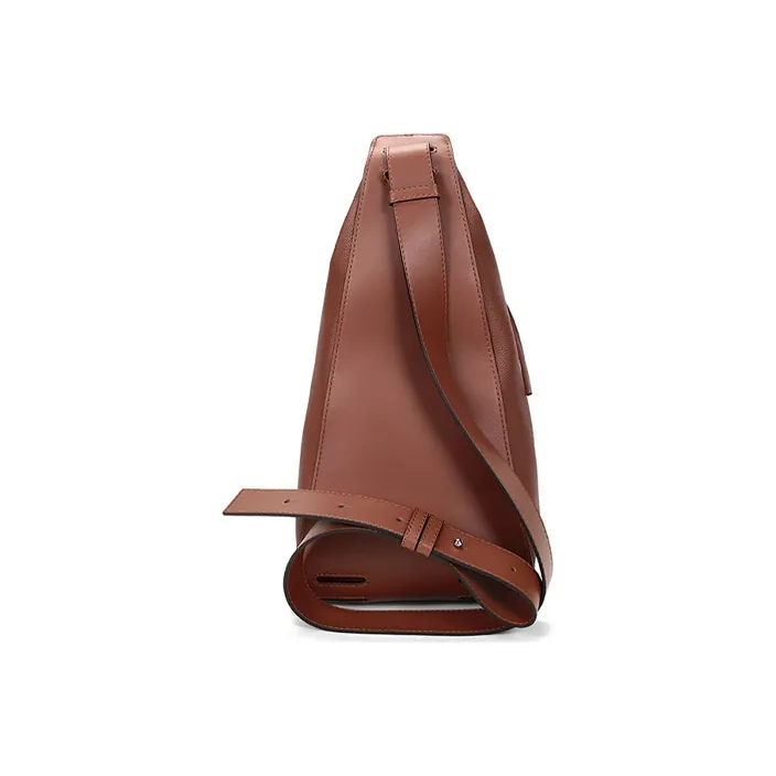LOEWE Anton Cow Leather Crossbody Bag Shoulder Bag Small Size Men's Cognac-3