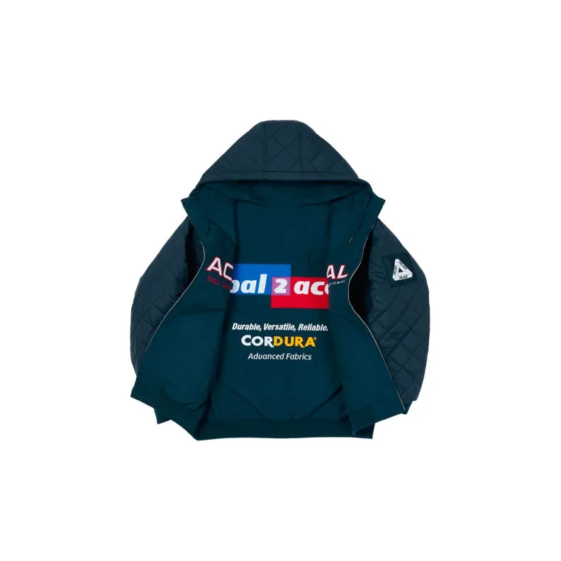 PALACE Puffer Jackets Unisex Navy Blue-2