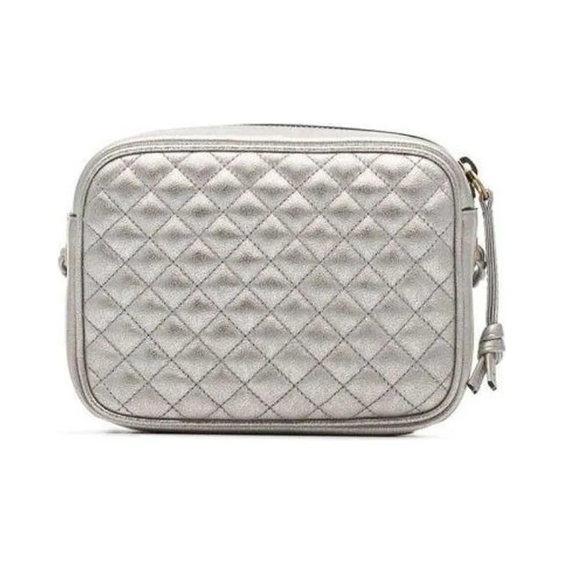 GUCCI Leather Camera Bag, Crossbody Bag, Shoulder Bag Mini Women's Silver-2