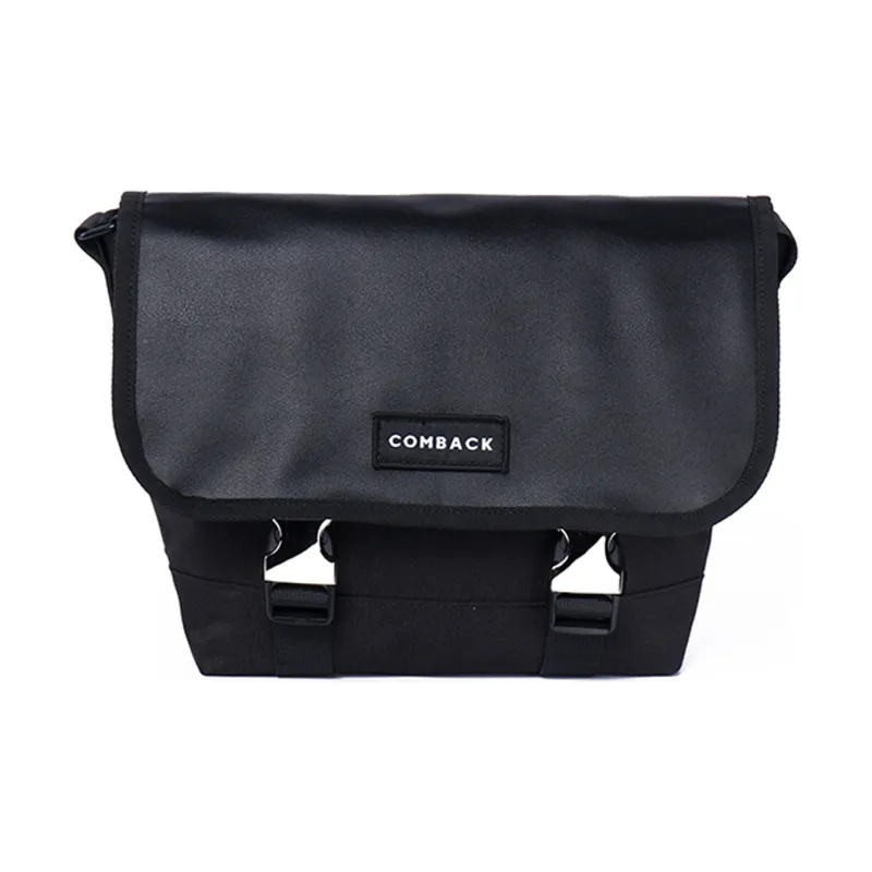 COMBACK Polyamide Student Backpack, Messenger Bag, Shoulder Bag, Crossbody Bag Regular Unisex Black-0