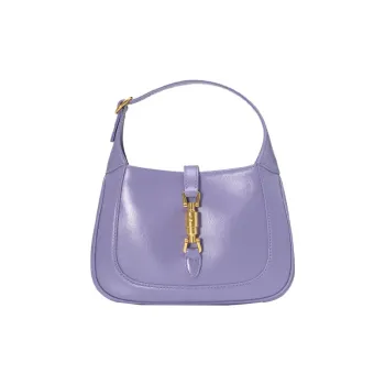 GUCCI Jackie 1961 Leather Crescent Shoulder Bag Shoulder Bag Crossbody Bag Mini Women's Light Purple