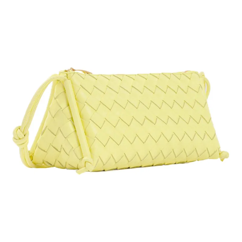 Bottega Veneta LOOP Lambskin Pen Holder Bag, Shoulder Bag Handbag, Shoulder Bag Trumpets Women's Yellow-2