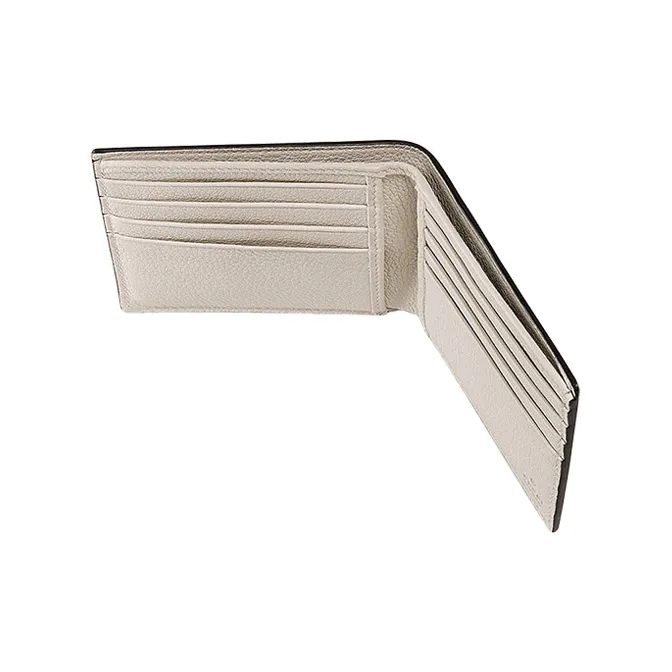 GUCCI Leather Wallet Regular Men's White-3
