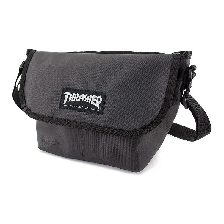 Thrasher Polyester With Polyurethane Shoulder Bag, Crossbody Bag Regular Unisex Black-0