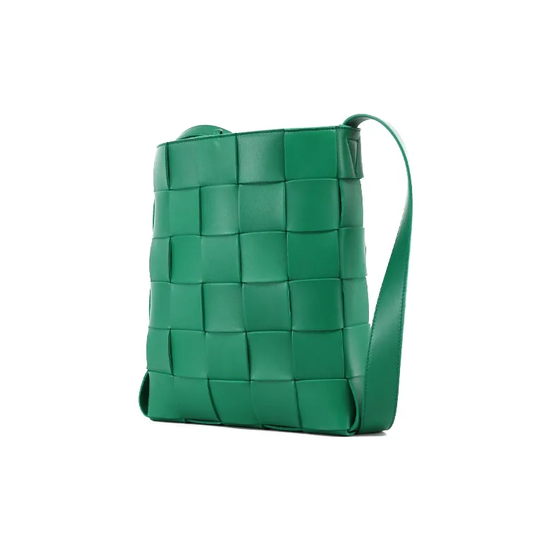 Bottega Veneta Lambskin Shoulder Bag, Crossbody Bag Women's Racing Green-2
