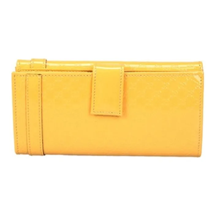 GUCCI Patent Leather Wallet Women's Yellow-2