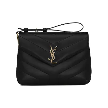 SAINT LAURENT LOULOU Calfskin Crossbody Bag, Shoulder Bag Women's Black