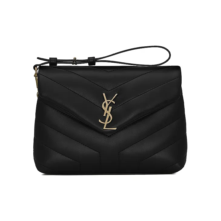 SAINT LAURENT LOULOU Calfskin Crossbody Bag, Shoulder Bag Women's Black-0