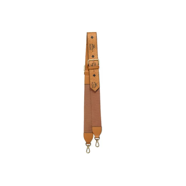 MCM Cow Leather Backpack Strap Unisex Cognac-0