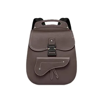 DIOR Grained Calfskin Backpack Men's Ebony Black