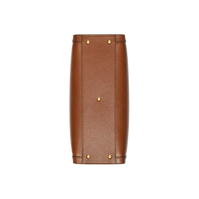 GUCCI Diana Leather Tote Bag, Shopping Bag, Shoulder Bag, Crossbody Bag, Handbag Trumpets Unisex Brown-5