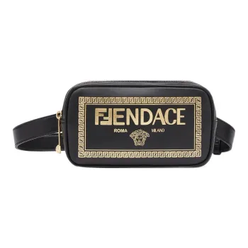 FENDI Versace Collaboration Cow Leather Camera Bag, Crossbody Bag, Shoulder Bag Men's