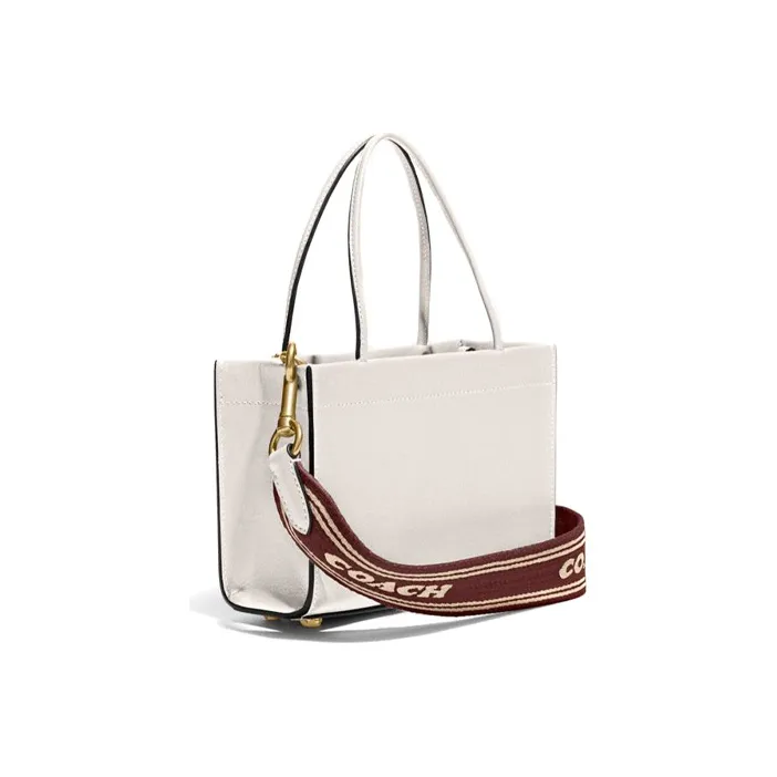 COACH Cow Leather Tote Bag, Shopping Bag, Handbag, Crossbody Bag Small Size Women's White-1