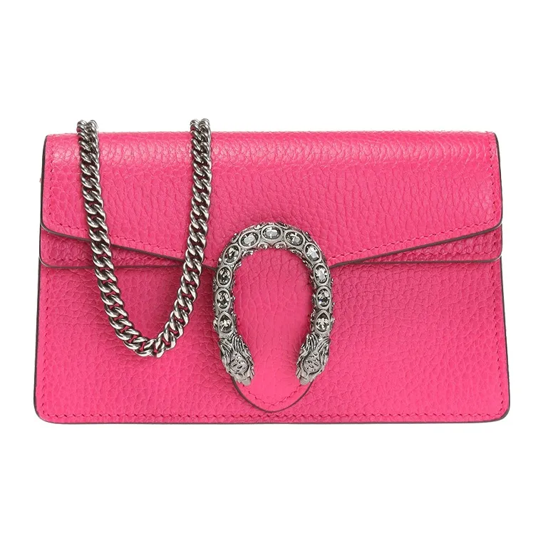 GUCCI Dionysus Leather Shoulder Bag Crossbody Bag Extra Mini Women's Fuchsia-0