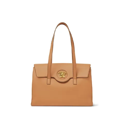 FANSIZHE La Medusa Cow Leather Totes Handbags Large Size Women's Caramel