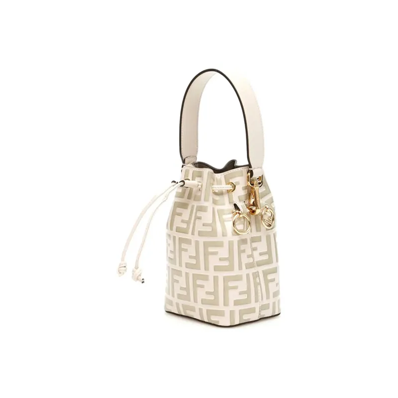FENDI Mon Tresor Calfskin Bucket Bags Crossbody Bags Shoulder Bags Handbags Women's Beige-1