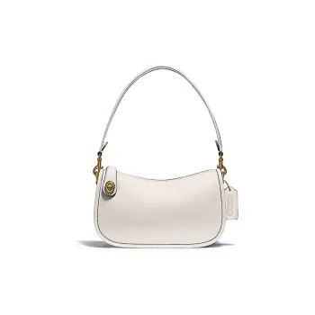 COACH Leather Shoulder Bag Crossbody Bag Mahjong Bag Shoulder Bag Women's White