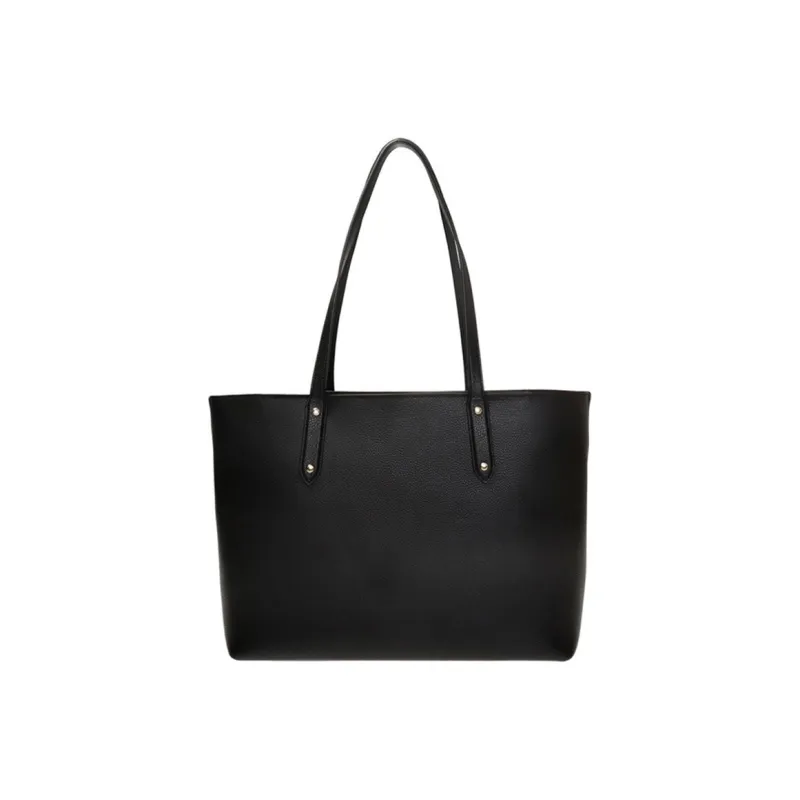 COACH Leather Tote Bag Shopping Bag Shoulder Bags Women's Black-2