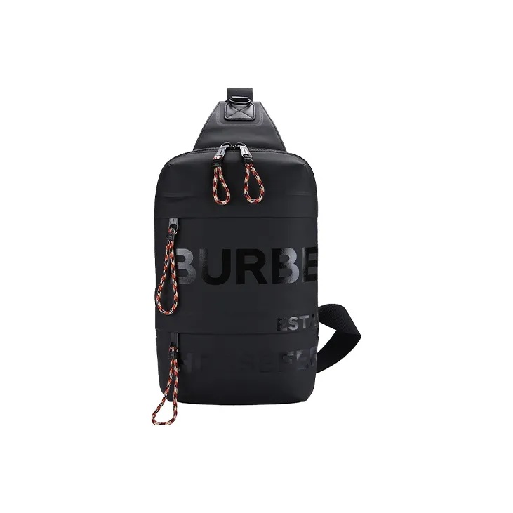 Burberry Horseferry Print Coated Canvas Backpack Black-0