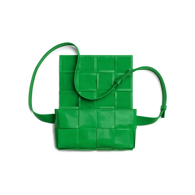 Bottega Veneta Cassette Belt Cow Leather Box Bag Camera Bag Fanny Pack Crossbody Bags Mini Men's Parrot Green-5