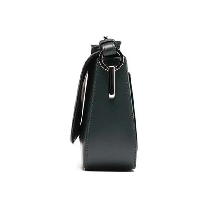 PRADA Luggage Collection Cow Leather Shoulder Bag Women's Green-2