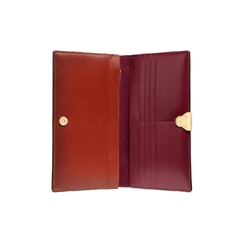 COACH Dreamer Cow Leather Wallet Women's Khaki-1