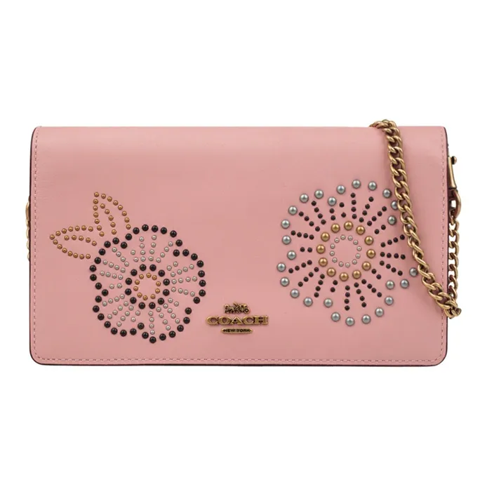 COACH Callie Leather Crossbody Bags Shoulder Bags Small Size Women's Cherry Blossom Pink-0