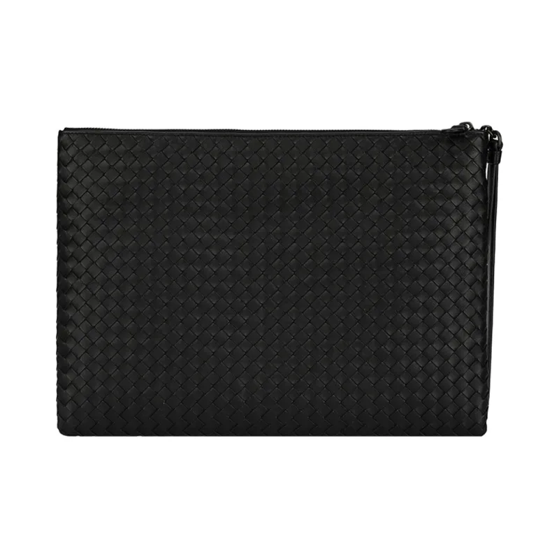 Bottega Veneta Sheepskin Clutch Regular Unisex Black-2
