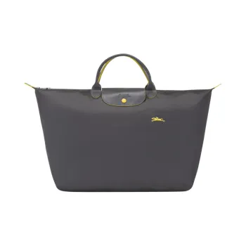LONGCHAMP Le Pliage Nylon Fabric Dumpling Bag Travel Bag Handbag Shoulder Bag Unisex Metal Gray