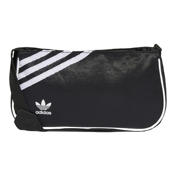 Adidas Originals Leather Shoulder Bag Crossbody Bag Mini Unisex Black-0