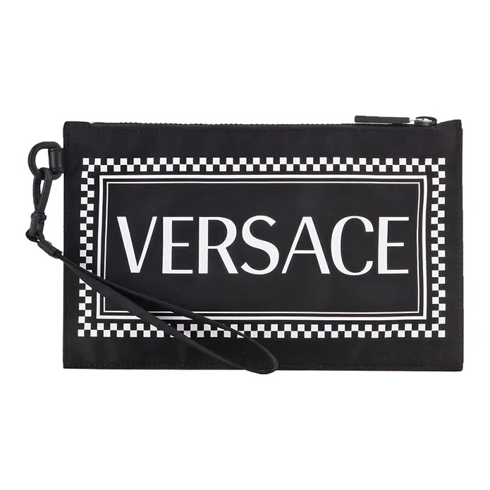 VERSACE Nylon Clutch Regular Men's Black-0