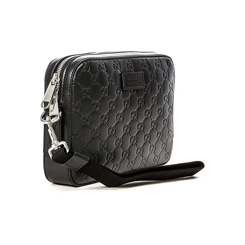 GUCCI Cow Leather Wallet Coin Purse Clutch Men's Black-2