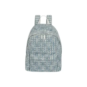 GIVENCHY Fabric Cow Leather Patchwork Backpack Men's Denim Blue