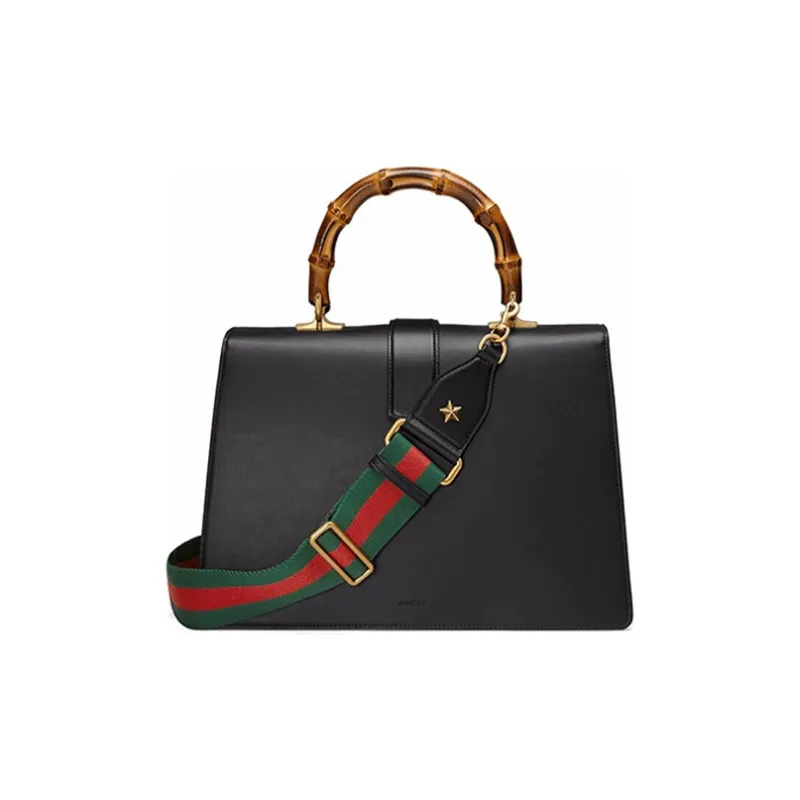 GUCCI Dionysus Leather Crossbody Handbag Shoulder Bag Large Size Women's Black-2