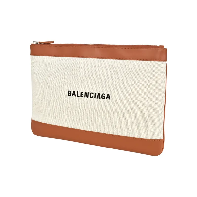 Balenciaga Canvas Bag Clutch Women's Ecru-2
