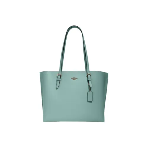 COACH Mollie tote MONO Bag Shopping Bag Handbag Shoulder Bags Large Size Women's Light Lake Green Morandi Color Scheme