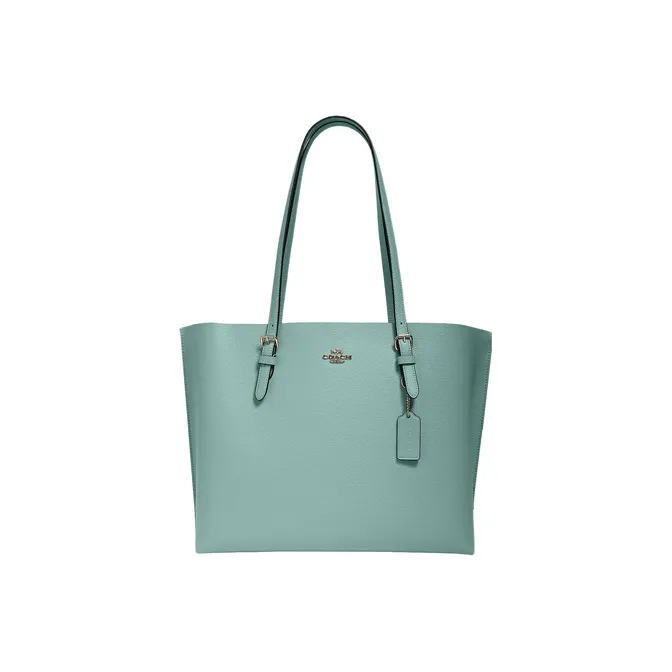 COACH Mollie Tote Bag Shopping Bag Handbag Shoulder Bags Large Size Women's Light Lake Green Morandi Color Scheme-0