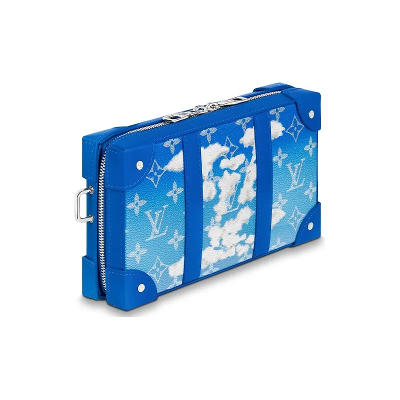 LOUIS VUITTON Soft Trunk Wallet 6 Card Slot Clouds Monogram Blue-1