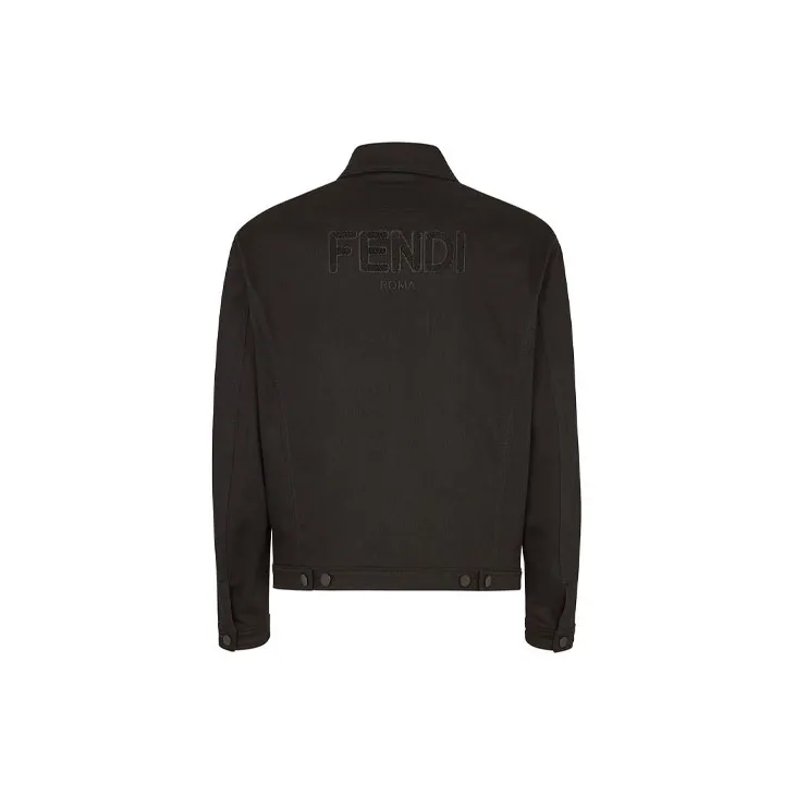 FENDI Roma Logo Denim Jacket-1