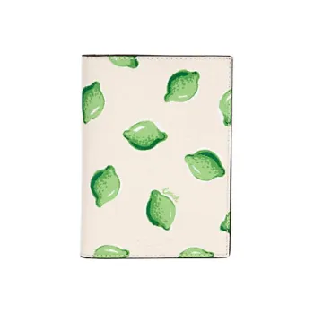COACH Canvas Passport Holder Mini Unisex Green/Chalk White