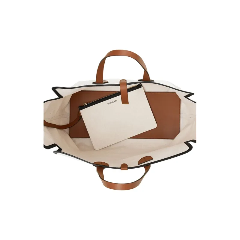 Burberry Horseferry Print Tote Bag Beige/Brown-3
