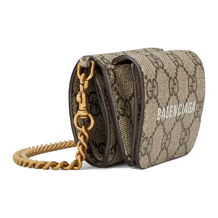 GUCCI Canvas Wallet Coin Purse Shoulder Bag Crossbody Bag Unisex Ebony-3