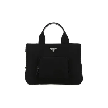 PRADA Leather Tote Bag Shopping Bag Handbag Women's Black