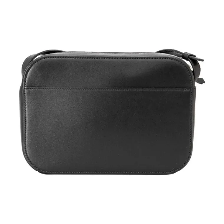 Balenciaga Leather Crossbody Bag Shoulder Bag Women's Black & Red-2